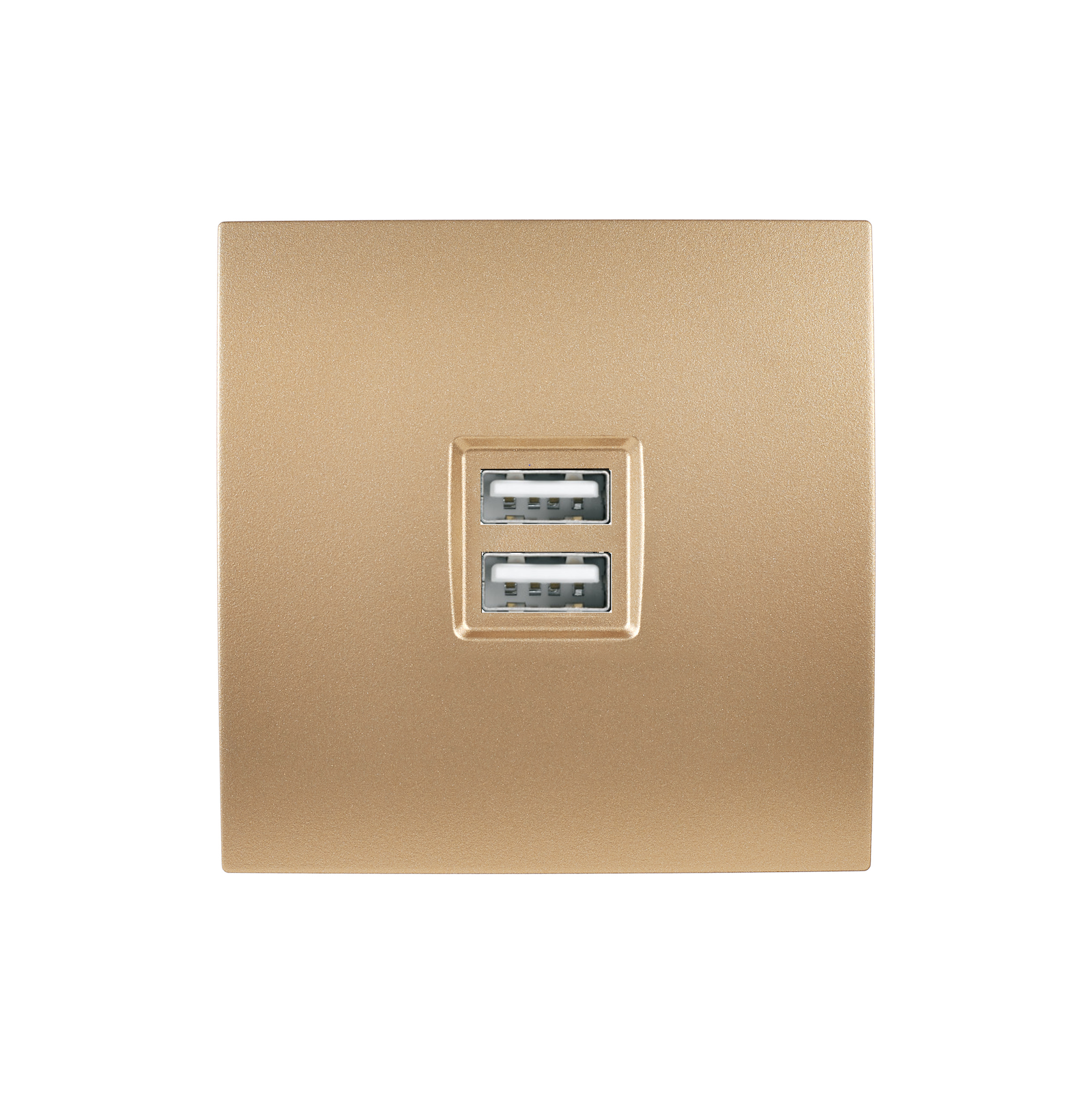 Karo Vägguttag dubbel usb - Guld