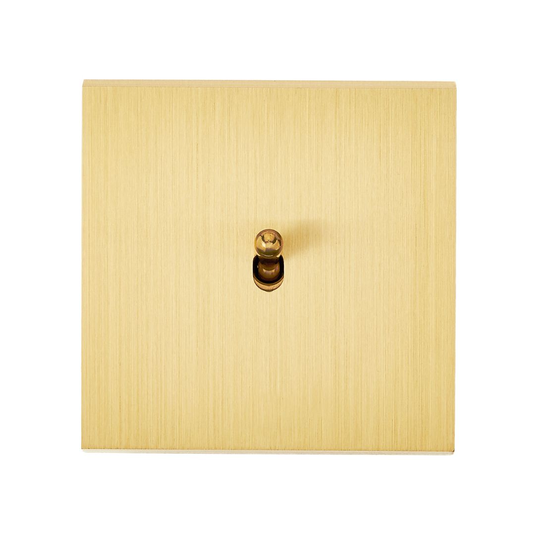 Confidence Strömbrytare push 80x80 - Satin Brass