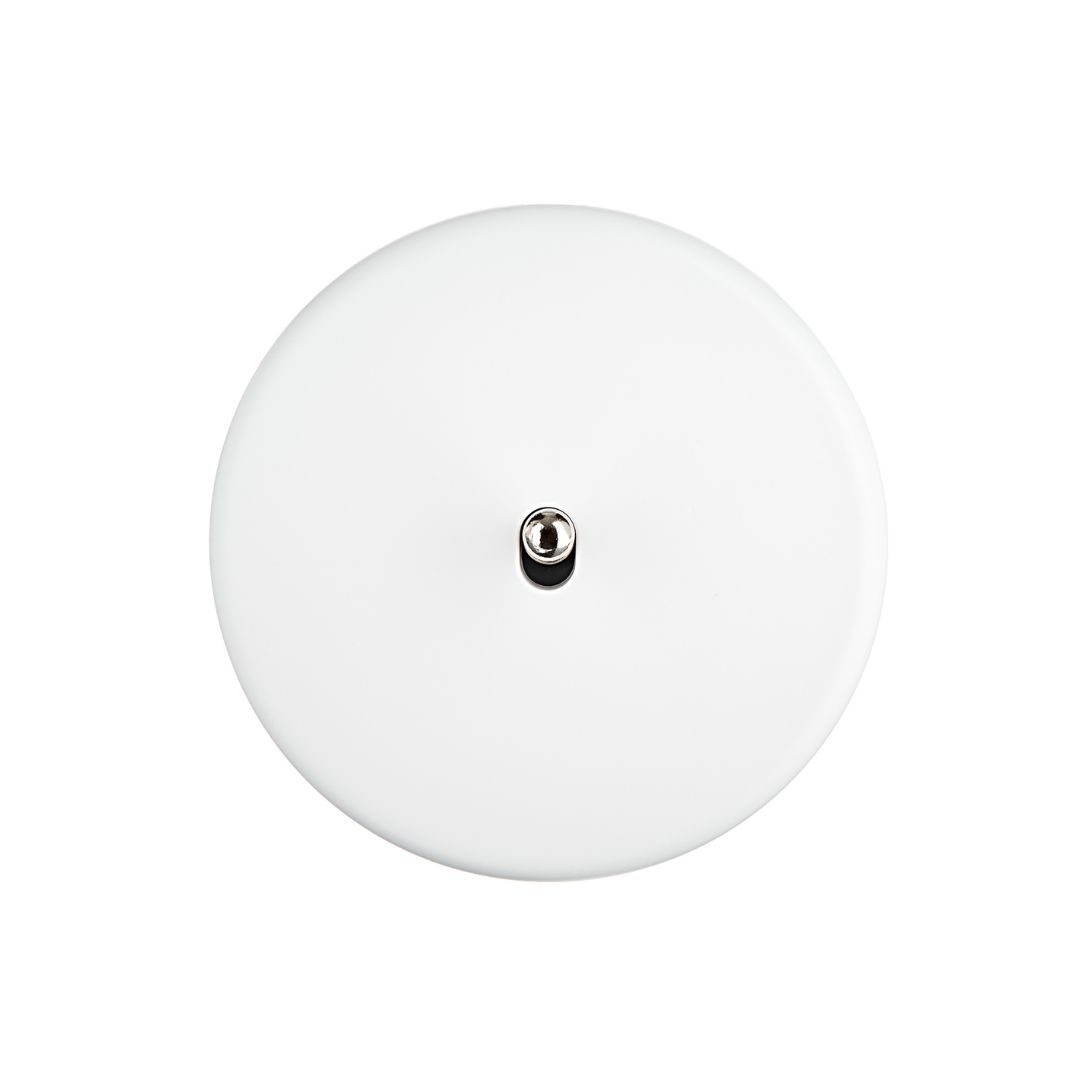 Iris Strömbrytare push 80x80 - Vit