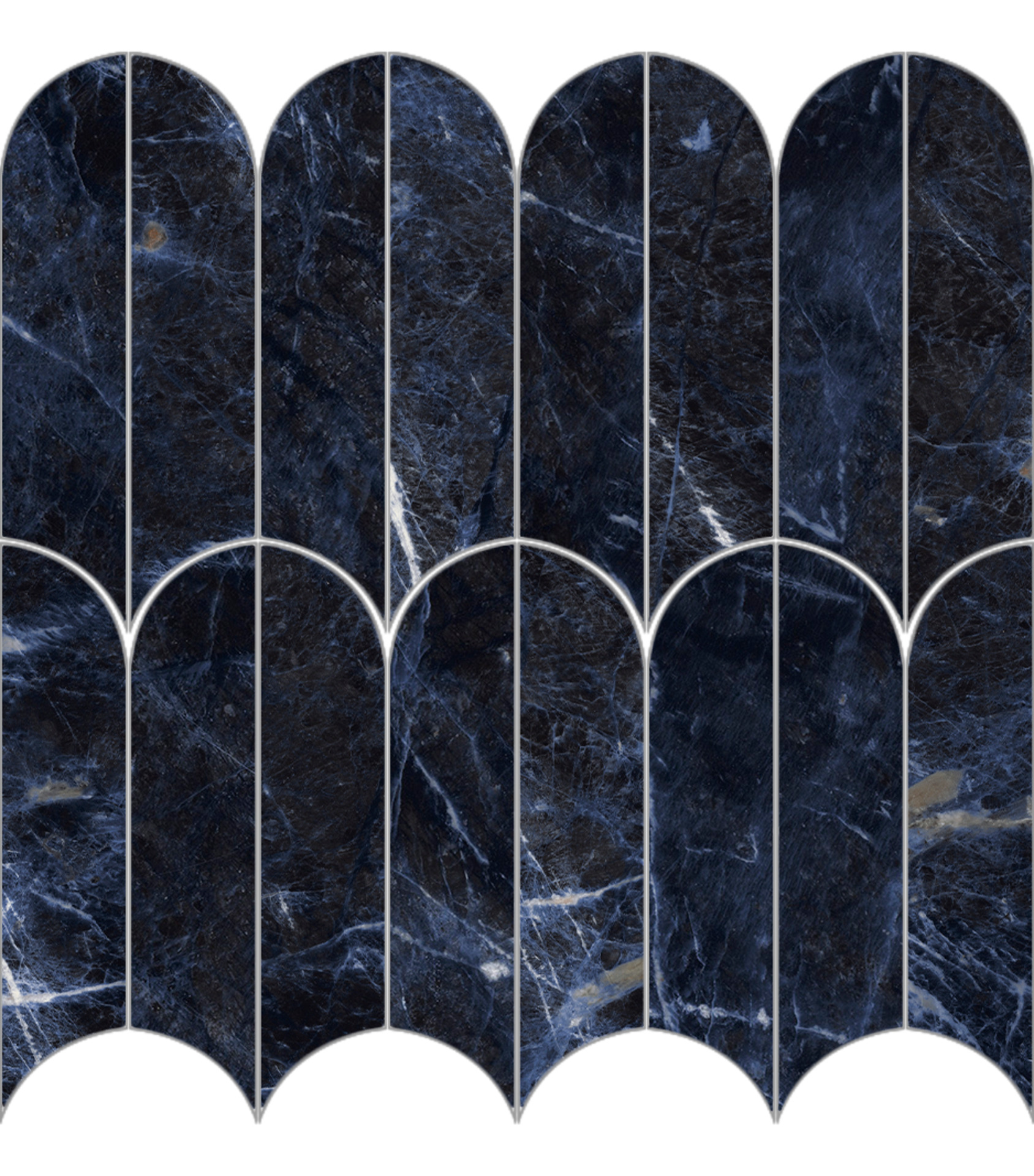 Allmarble Sodalite Blue Lux Mosaico Ventaglio 29,8x29,8