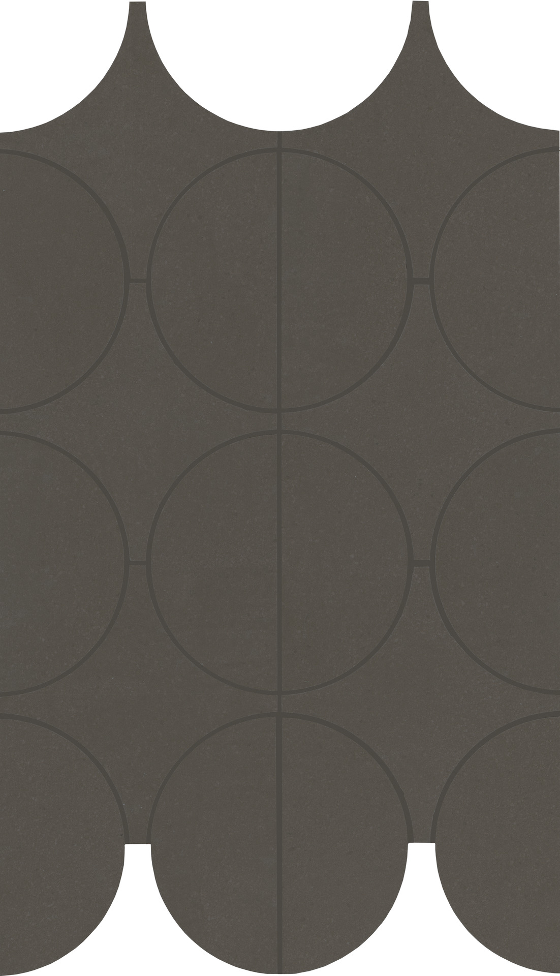 Cementum Carbon Mosaico Cerchi 23,8x41,4