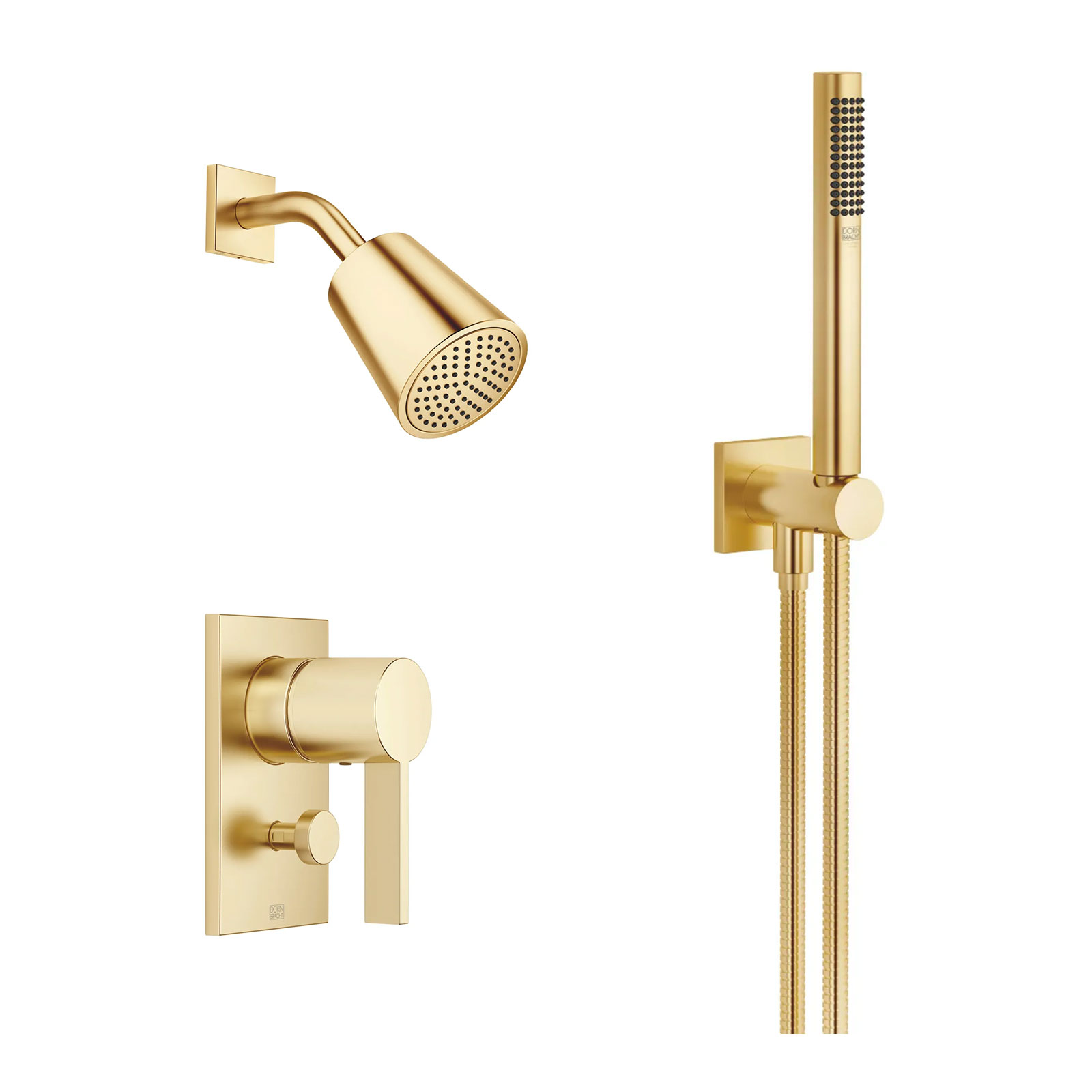 IMO Duschpaket engrepp Borstad mässing