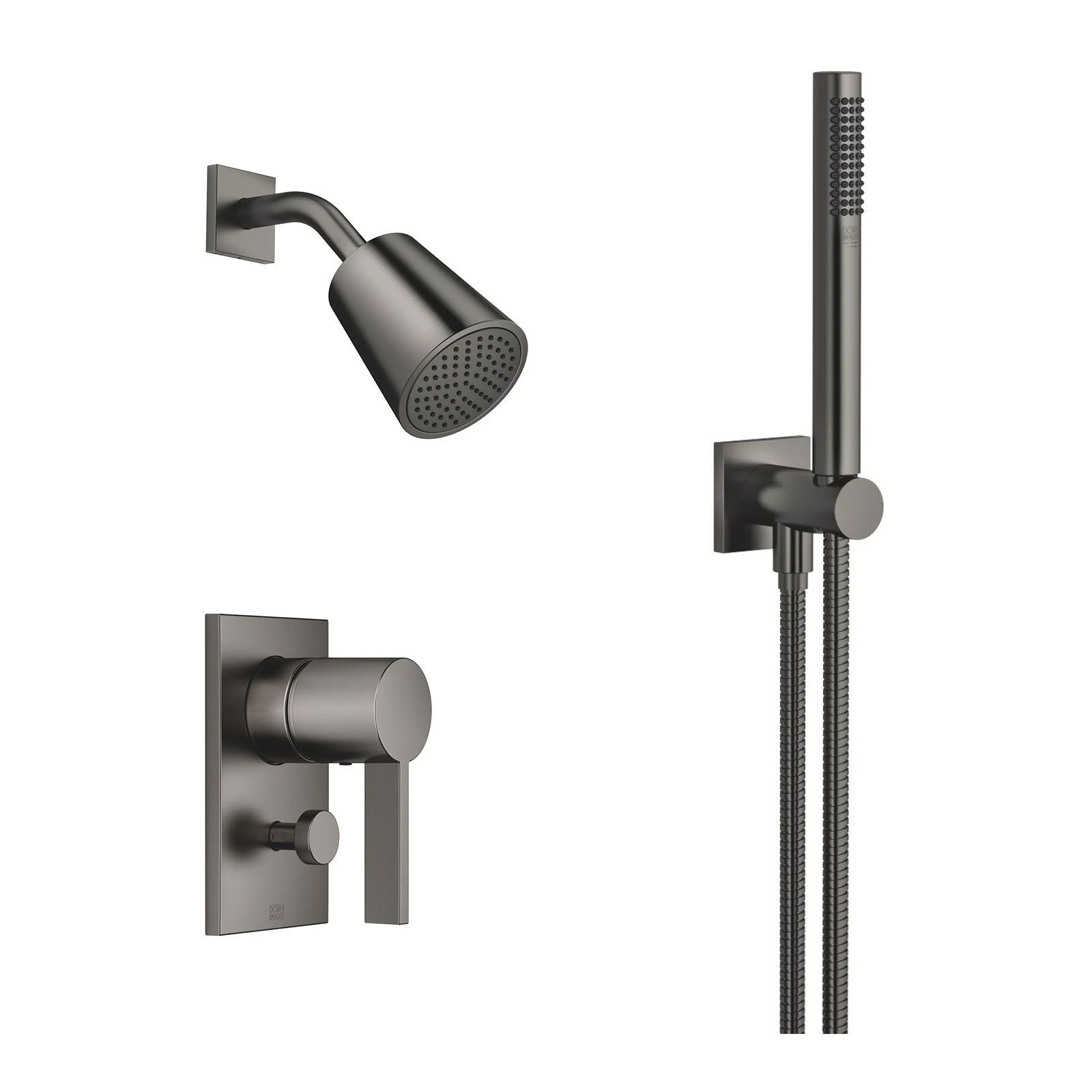 IMO Duschpaket engrepp Borstad mörk platinum