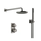 IMO Duschpaket termostat Borstad mörk platinum