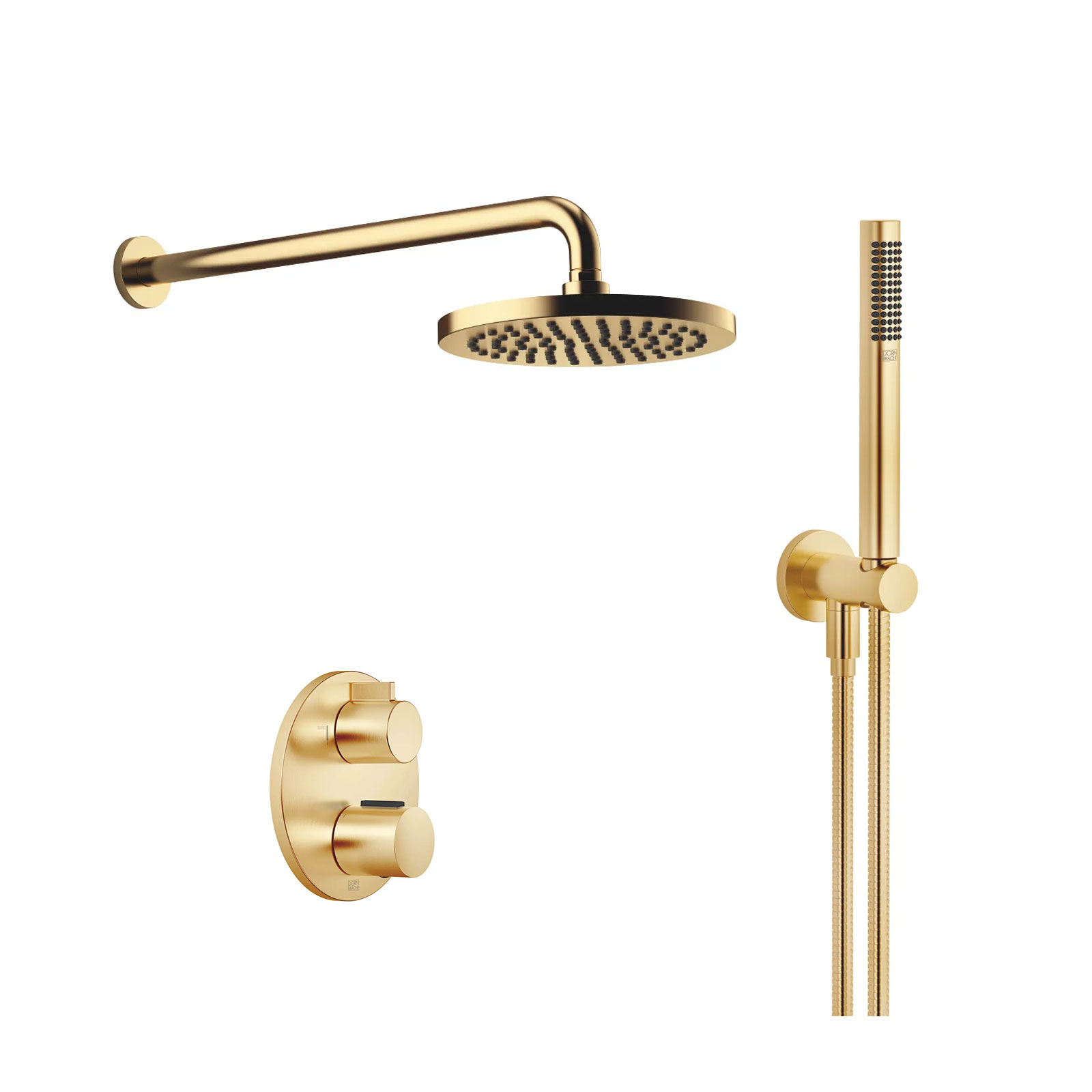 Meta Duschpaket termostat Borstad mässing