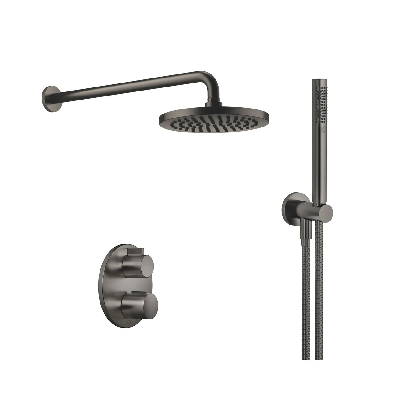 Meta Duschpaket termostat Mörk matt platinum