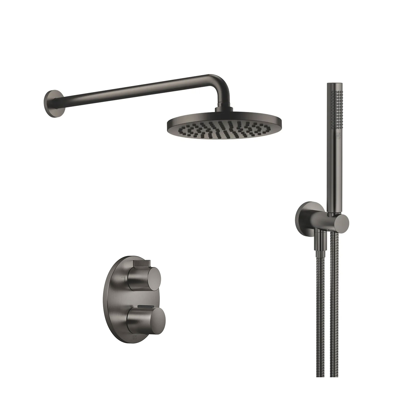 Meta Duschpaket termostat Mörk matt platinum