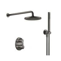 Meta Duschpaket termostat Mörk matt platinum