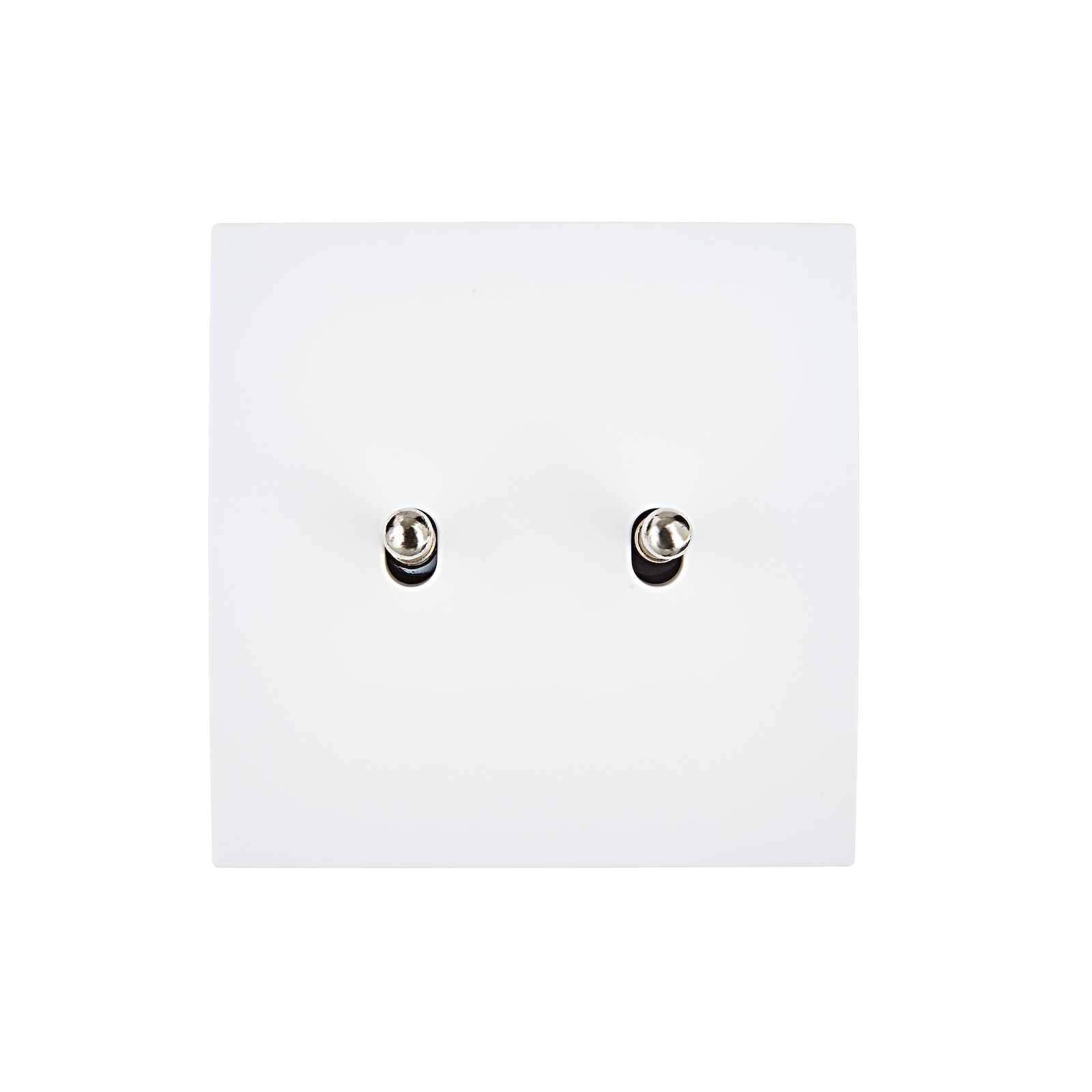 Karo Strömbrytare dubbel - Vit Satin