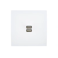 Karo Vägguttag dubbel usb - Vit