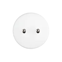 Iris Strömbrytare dubbel - Satin Vit