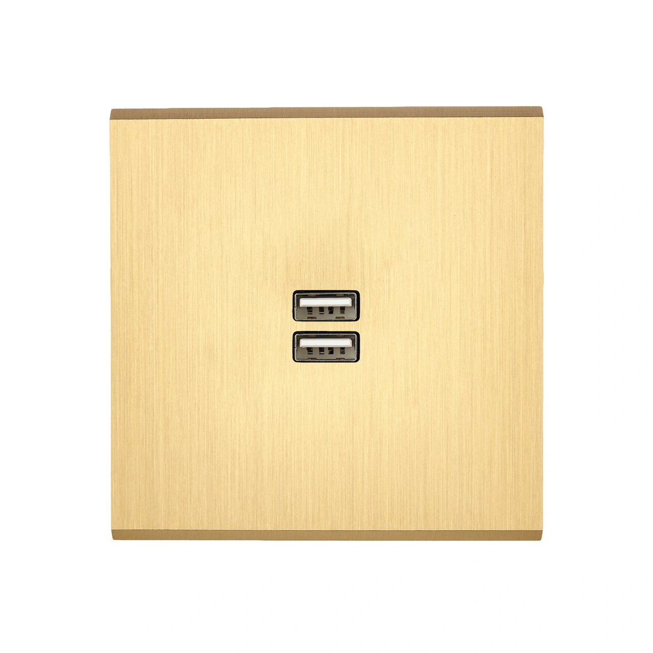 Confidence Vägguttag dubbel usb - Brushed brass