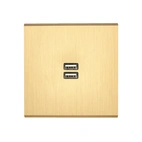 Confidence Vägguttag dubbel usb - Brushed brass