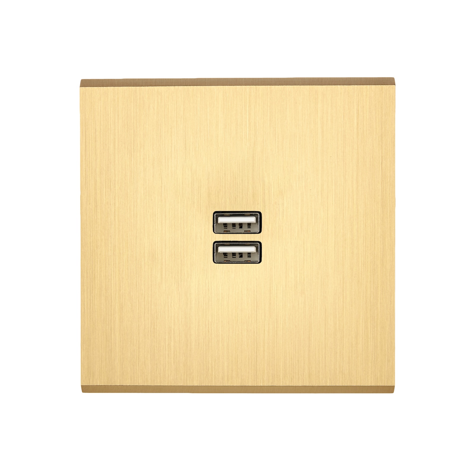 Confidence Vägguttag dubbel usb - Brushed brass