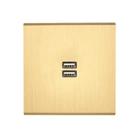 Confidence Vägguttag dubbel usb - Brushed brass