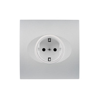 Karo Vägguttag singel - Silver