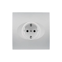 Karo Vägguttag singel - Silver