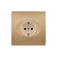 Karo Vägguttag singel - Guld