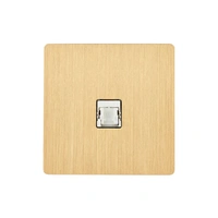 M Nätverksuttag 80x80 - Brushed brass