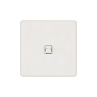 Hitera Nätverksuttag 85x85 - White soft touch