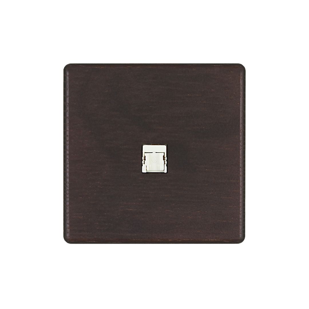 Hitera Nätverksuttag 85x85 - Light oak