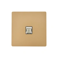 M Nätverksuttag 80x80 - Sanded brass