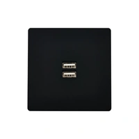 M Vägguttag USB dubbel - Mattsvart