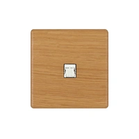 Hitera Nätverksuttag 85x85 - Dark oak