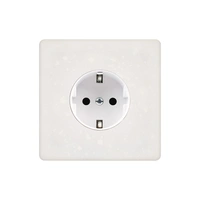 Hitera Vägguttag singel 85x85 - Terrazzo vit