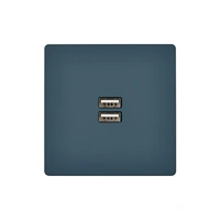 M Vägguttag USB dubbel - Blå