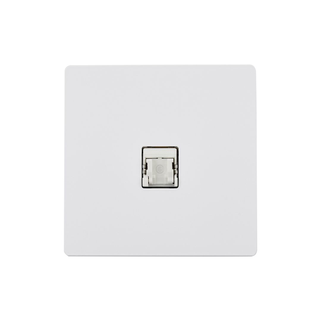 M Nätverksuttag 80x80 - Mattvit