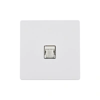 M Nätverksuttag 80x80 - Mattvit