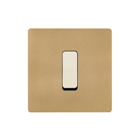 M Strömbrytare 80x80 - Sanded brass