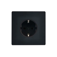 M Vägguttag singel 80x80 - Mattsvart