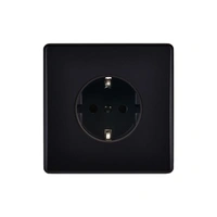 Hitera Vägguttag singel 85x85 - Black soft touch