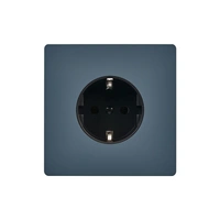 M Vägguttag singel 80x80 - Blå