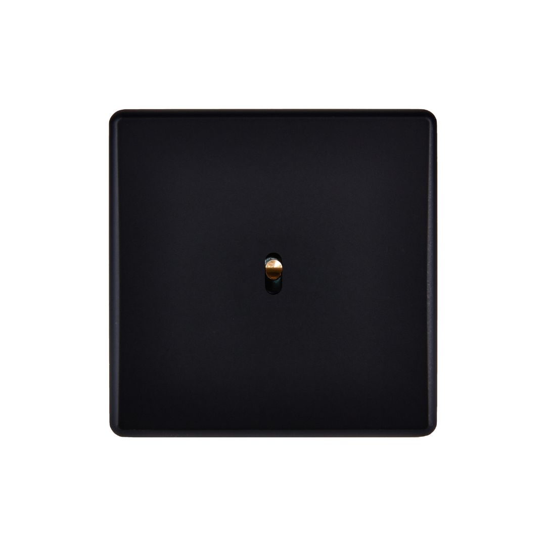 Hitera Strömbrytare push 85x85 - Black soft touch