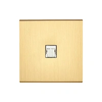 Confidence Nätverksuttag 80x80 - Brushed Brass