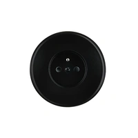 Iris Vägguttag singel - Svart