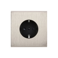 Confidence Vägguttag singel - Brushed steel