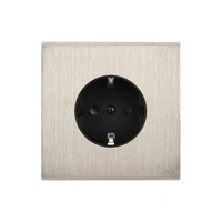 Confidence Vägguttag singel - Brushed steel