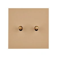 Desir Strömbrytare dubbel - Guld Matt