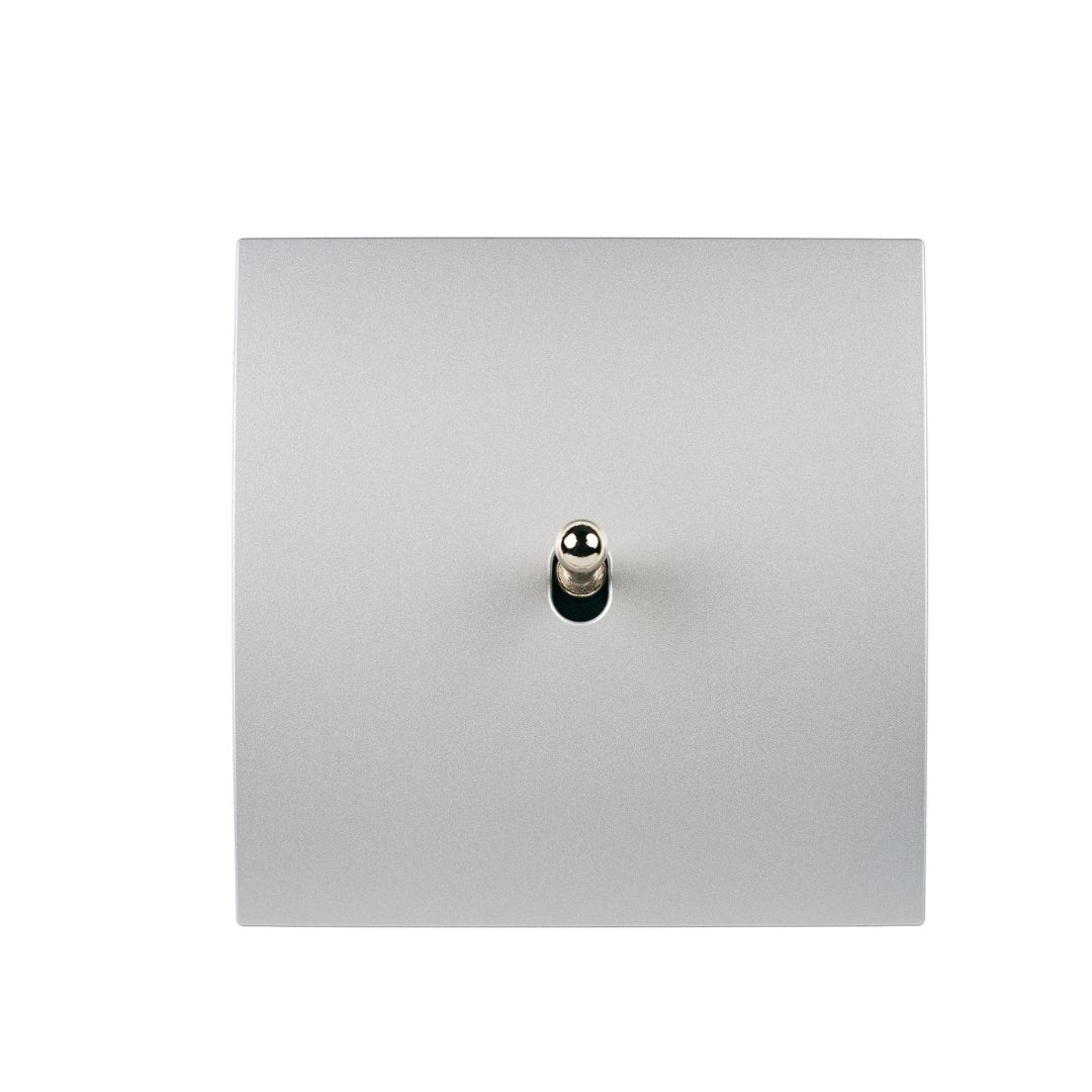 Karo Strömbrytare push 80x80 - Silver Satin