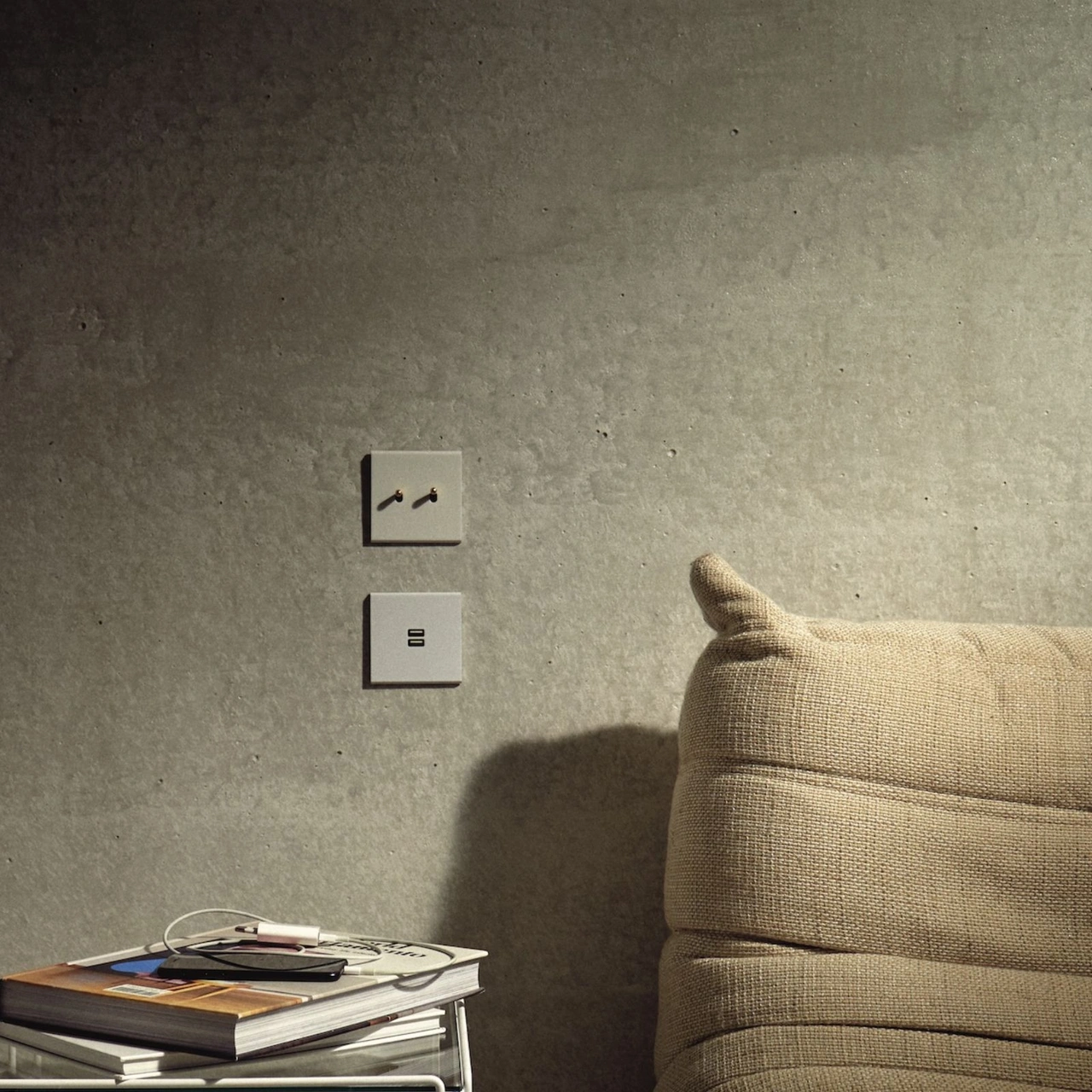 Confidence Strömbrytare dubbel - Mattvit