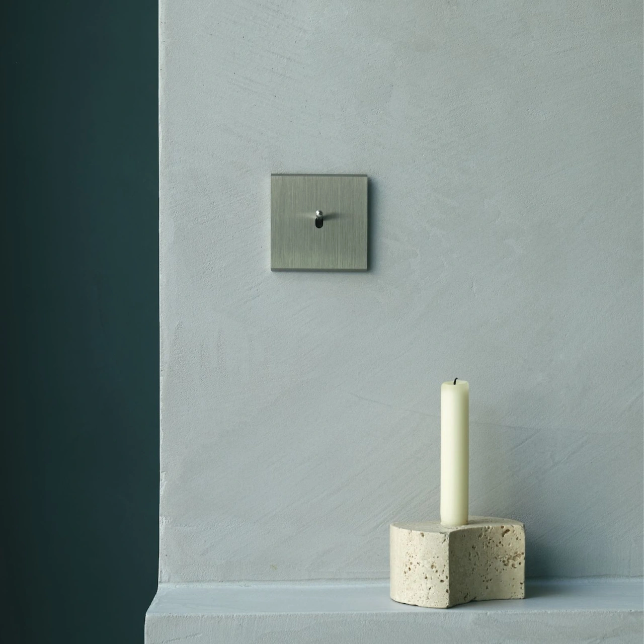 Confidence Strömbrytare singel - Borstad stål