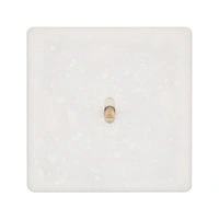 Hitera Strömbrytare push 85x85 - Terrazzo Vit