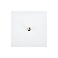 Karo Strömbrytare push 80x80 - Vit Satin