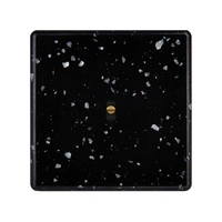 Hitera Strömbrytare push 85x85 - Terrazzo Svart