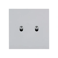 Desir Strömbrytare dubbel - Aluminium Matt