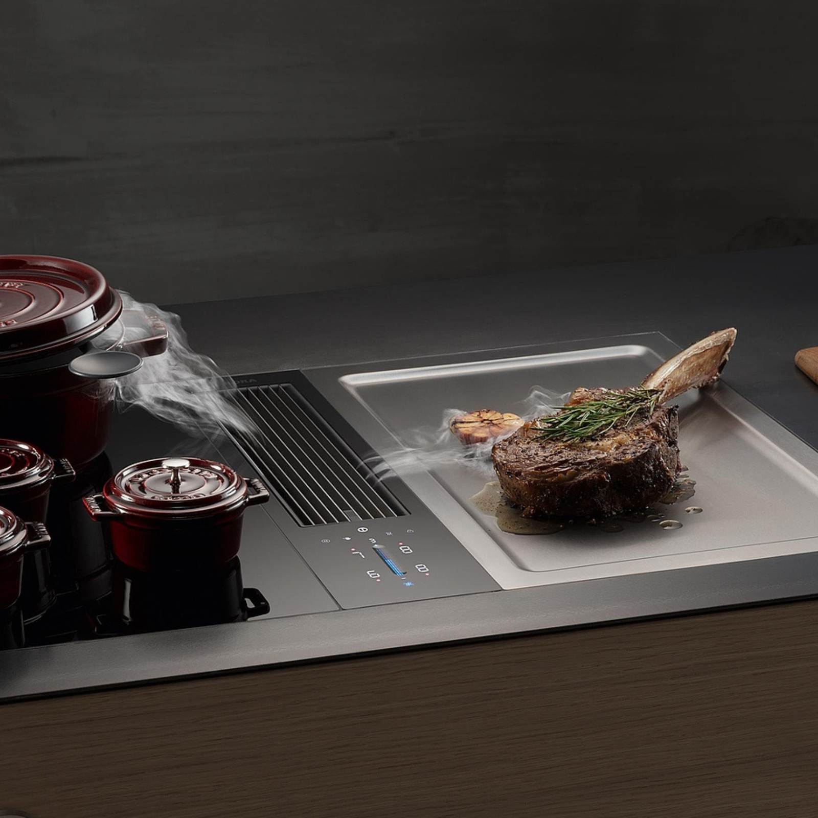 BORA Classic 2.0 med flexibel induktionshäll och Teppanyaki